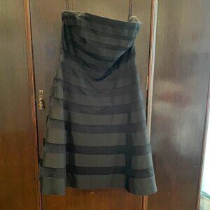 White House Black Market Black Label Strapless, Black Cocktail Dress.  Size 10.